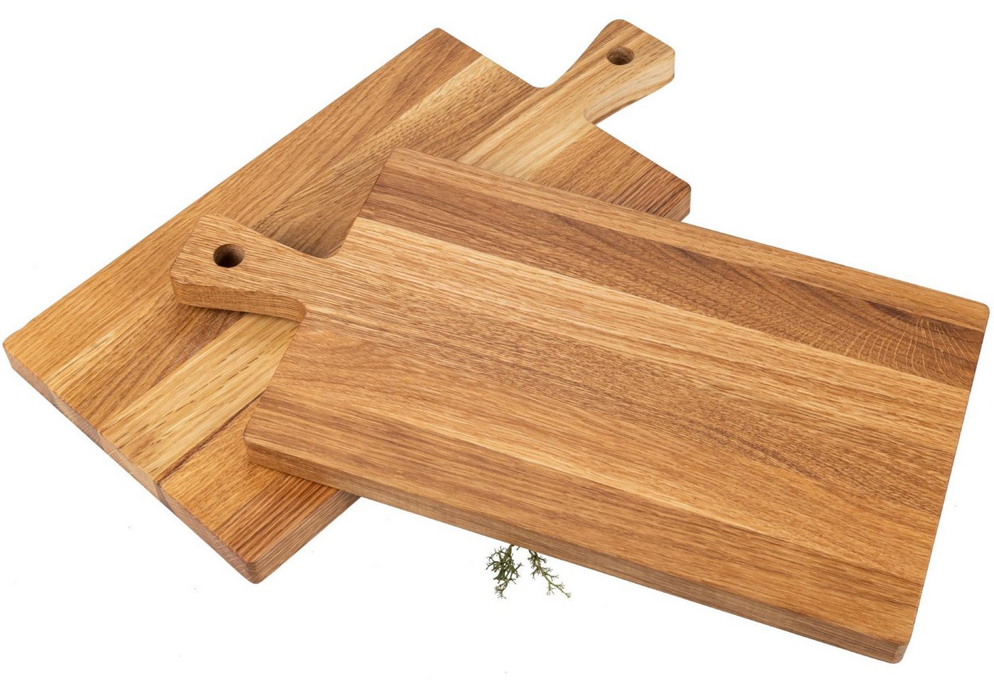 Holz Frank Schneidebrett Schneidebrett mit Griff aus Eiche geölt - Servierbrett 40 x 20 x 2 cm, Holz, (1-St) – Bild 2 von 3