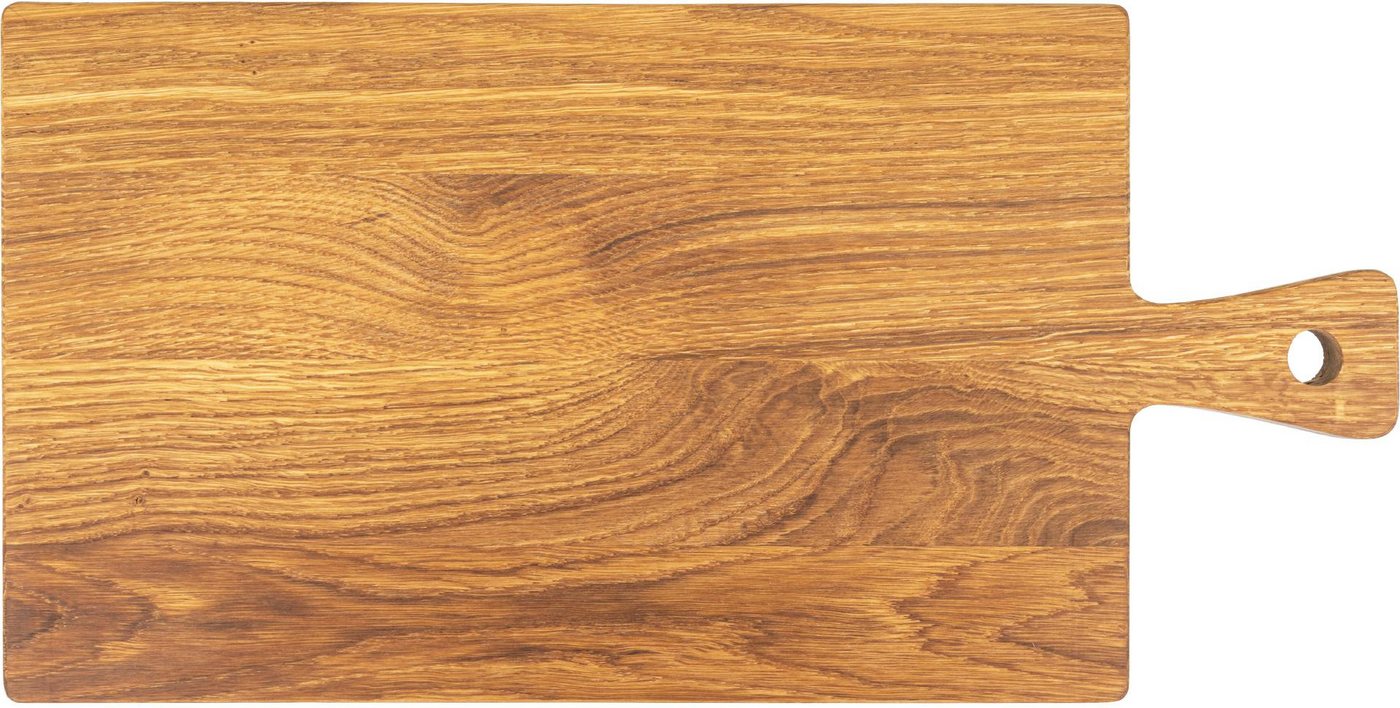 Holz Frank Schneidebrett Schneidebrett mit Griff aus Eiche geölt - Servierbrett 40 x 20 x 2 cm, Holz, (1-St) – Bild 3 von 3