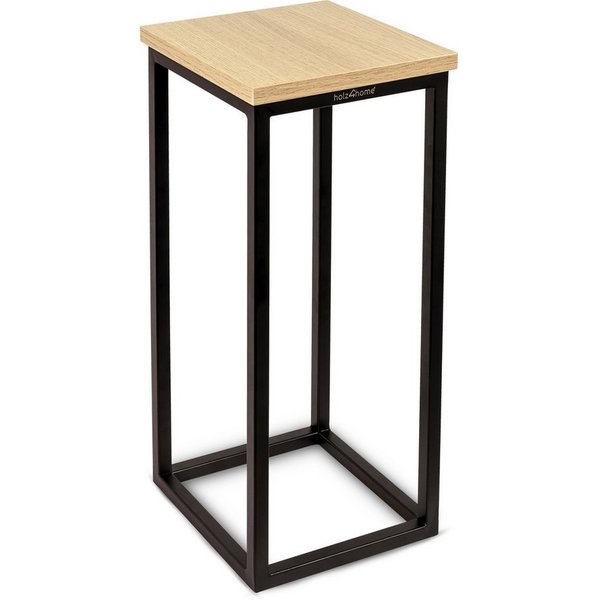 holz4home® Blumenständer Dekoständer MDF Sonoma Eiche mit Metallgestell
