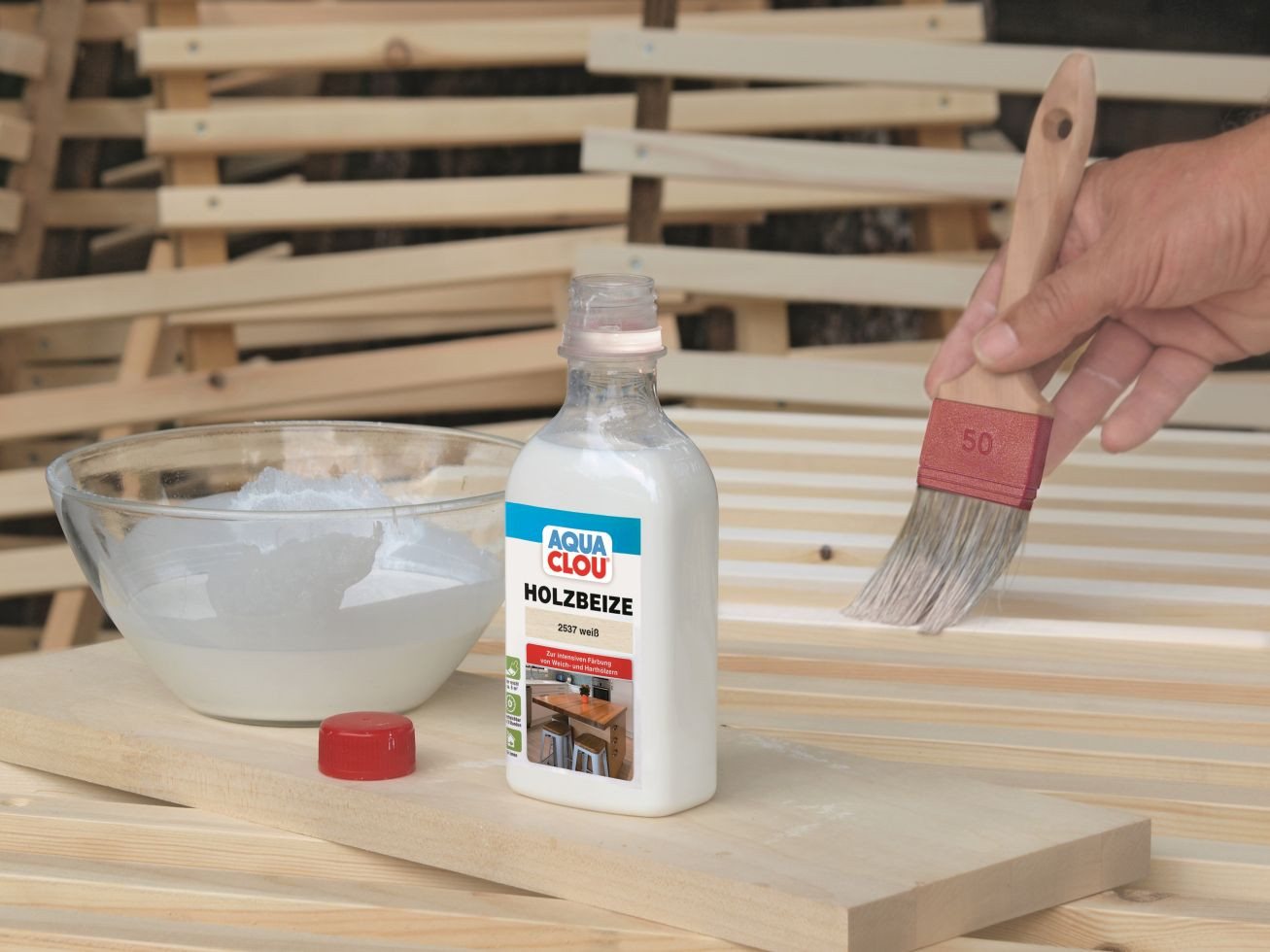 Aqua Clou Holzbeize Aqua Clou Holzbeize 250 ml kirschbaum – Bild 2 von 3