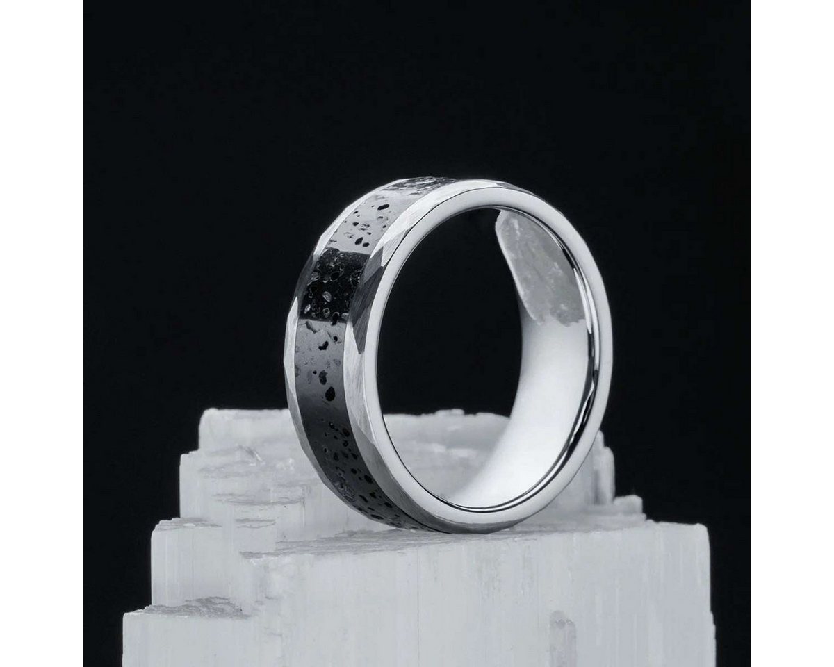Holzkern Fingerring sumo-lava-wolfram, für Herren-Ring Sumo Lava/Wolfram – Bild 5 von 5