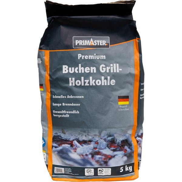 Primaster Holzkohle Primaster Holzkohle 5 kg Buche, 5 l