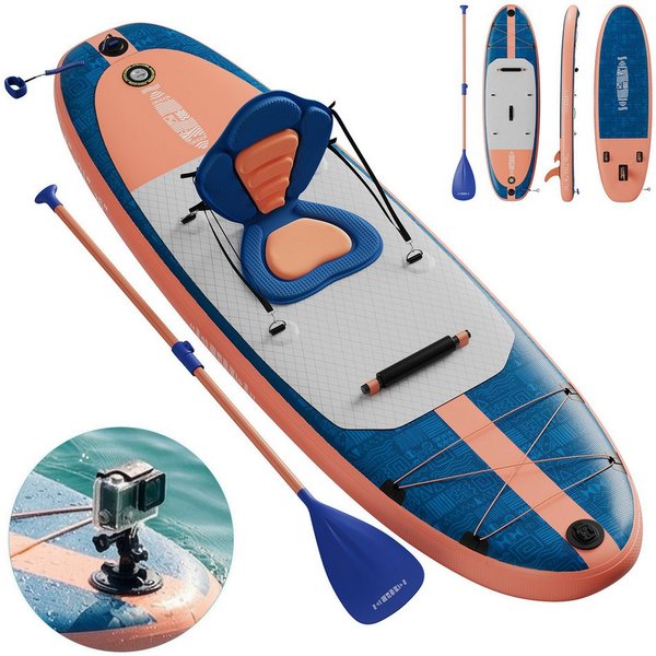 HOMALL Inflatable SUP-Board Stand-Up Paddle Board 330*78*15cm Tragkraft bis 130Kg, (2in1 Aufblasbares,Action-Cam-Halterung)