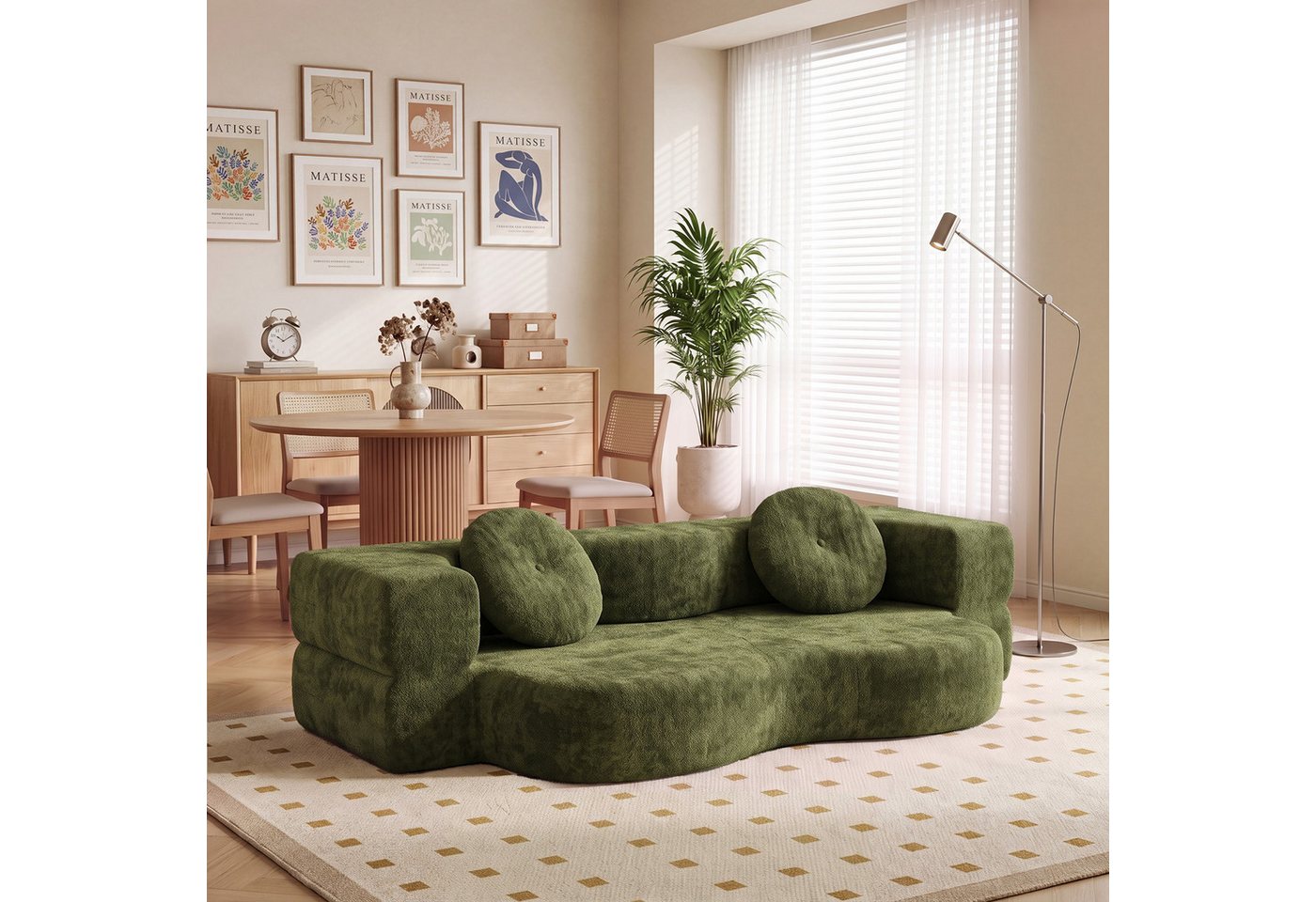 HOMALL Sofa Stilvolles Klappsofa, (Keine Montage erforderlich – ideal für Wohnzimmer, Lounge & Freizeitbereiche – zum Top-Preis) – Bild 2 von 5