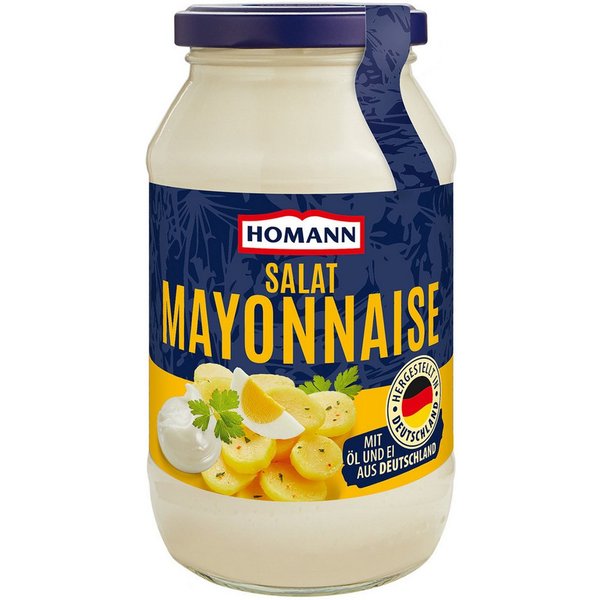 Homann Saucen, Homann Salat Mayonnaise fein cremig und mild abgestimmt 500ml
