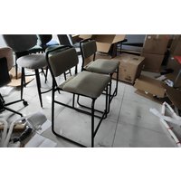 HOMCOM 2er-Set Barhocker, Samt-Barhocker, Gepolsterte Sitzfläche 67H cm, Rückenlehne und Fußstütze, Metallgestell, Moderner Stil, Hohe Küchenstühle, Esszimmer, 