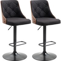 HOMCOM 2er-Set Höhenverstellbare Barhocker 360° drehbar, Hochstuhl mit Fußstütze, gepolsterter Stoff Aosom