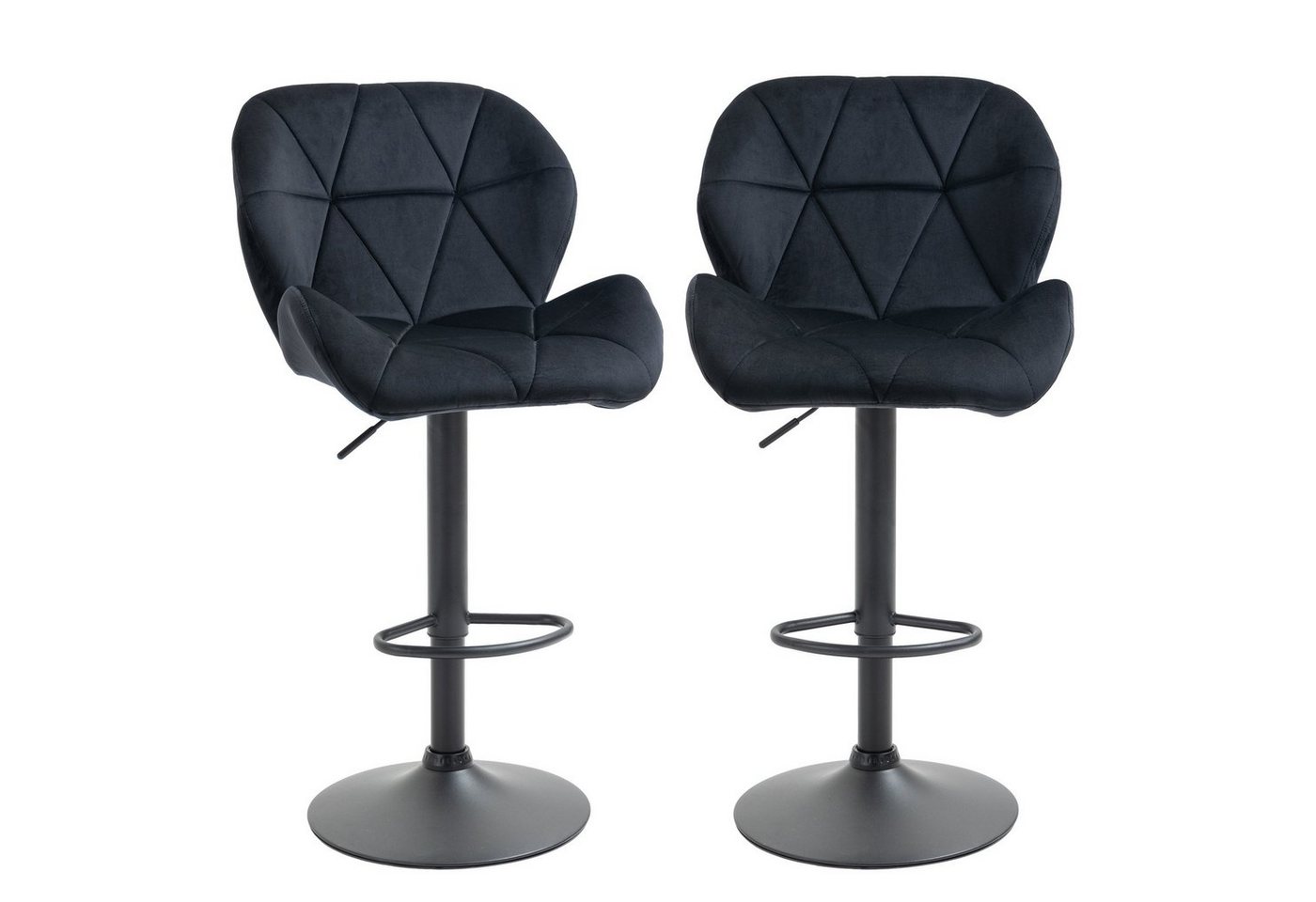 HOMCOM Barhocker Barhocker 2-er Set, Verstellbare Sitzhöhe – Bild 2 von 5