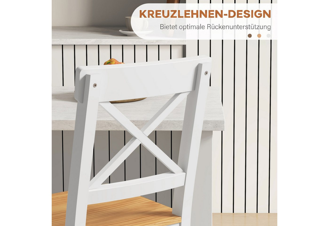 HOMCOM Barhocker Barstuhl (Barstuhl, 2 St., Tresenstuhl) – Bild 5 von 5