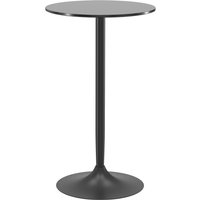 HOMCOM Bartisch Stehtisch runder Küchentisch für Wohnzimmer Esszimmer Stahl Schwarz Ø60 x 102 cm, modern & platzsparend Aosom.de