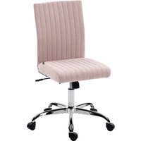 HOMCOM Bürostuhl ohne Armlehnen, Bürostuhl, höhenverstellbar, Wippfunktion, hoher Rücken und 360° drehbar, moderner Computerstuhl für Schlafzimmer, Wohnzimmer, 
