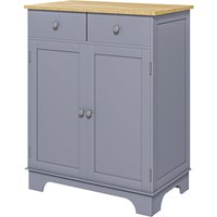 HOMCOM Buffet mit Mehrfachlagerung 2 Türen mit verstellbarem Regal 2 Schubladen Kautschukholzplatte Aosom