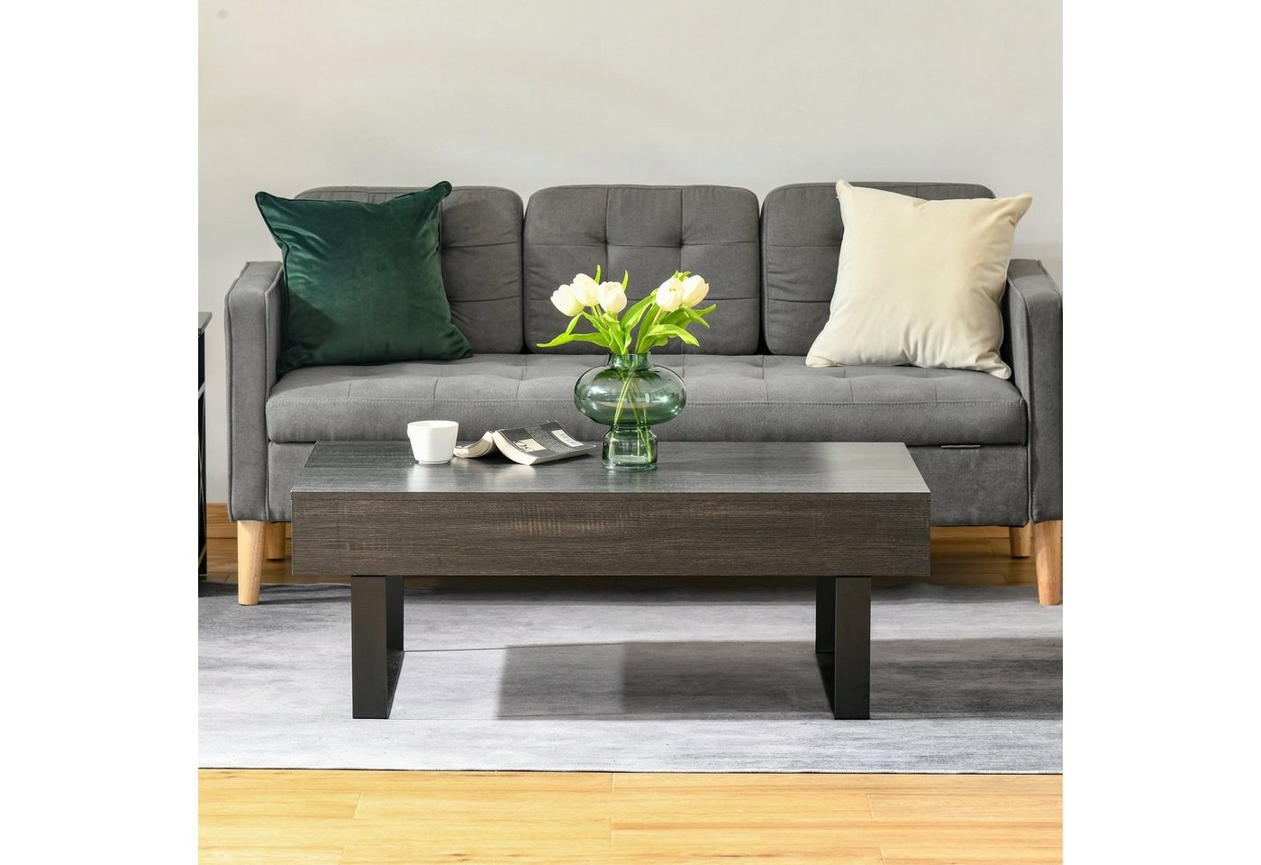 HOMCOM Couchtisch Couchtisch mit Schublade – Bild 4 von 5