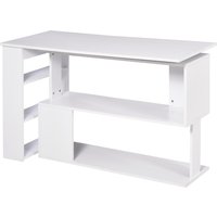 HOMCOM Eckschreibtisch Computertisch L-Form 120x110cm I-Form 190x50cm, stabiler Arbeitstisch für Home Office Aosom.de