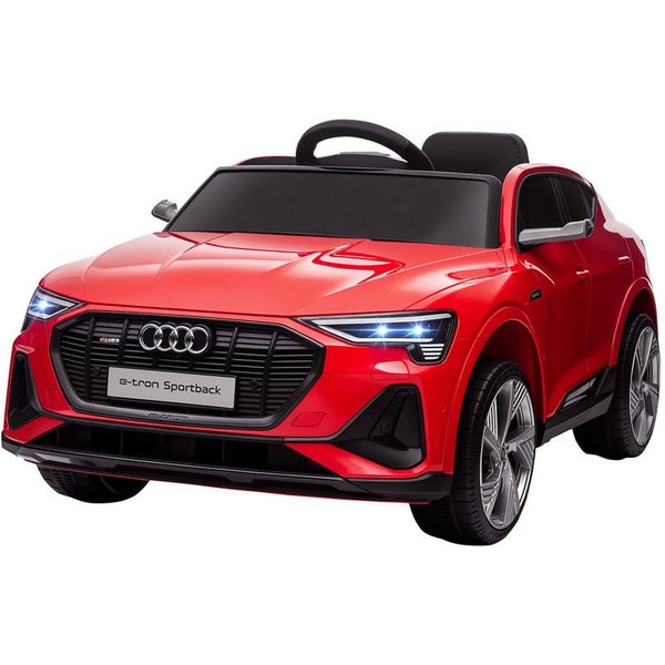 HOMCOM Elektro-Kinderauto 12V Audi E-tron mit Fernbedienung, Musikfunktion, Belastbarkeit 25 kg, (1-tlg), für Außenbereich, Rot