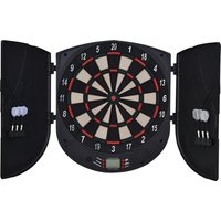 HOMCOM Elektronische Dartscheibe mit Tür, Soundeffekte & automatische Wertung, 26 Spiele, 185 Trefferoptionen, für bis zu 8 Spieler Aosom.de