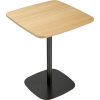 HOMCOM Esstisch, Modern Küchentisch für 2 Personen, 60 x 60 cm quadratischer Esszimmertisch mit Stahlgestell, für Küche, Esszimmer, Wohnzimmer, Naturholz Aosom