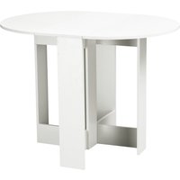 HOMCOM Esstisch Klapptisch Esszimmertisch Tisch Ablagefläche Spanplatte Holz Weiß 104 x 76 x 73,7 cm Aosom