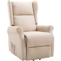 HOMCOM Fernsehsessel mit Aufstehhilfe (Creme)