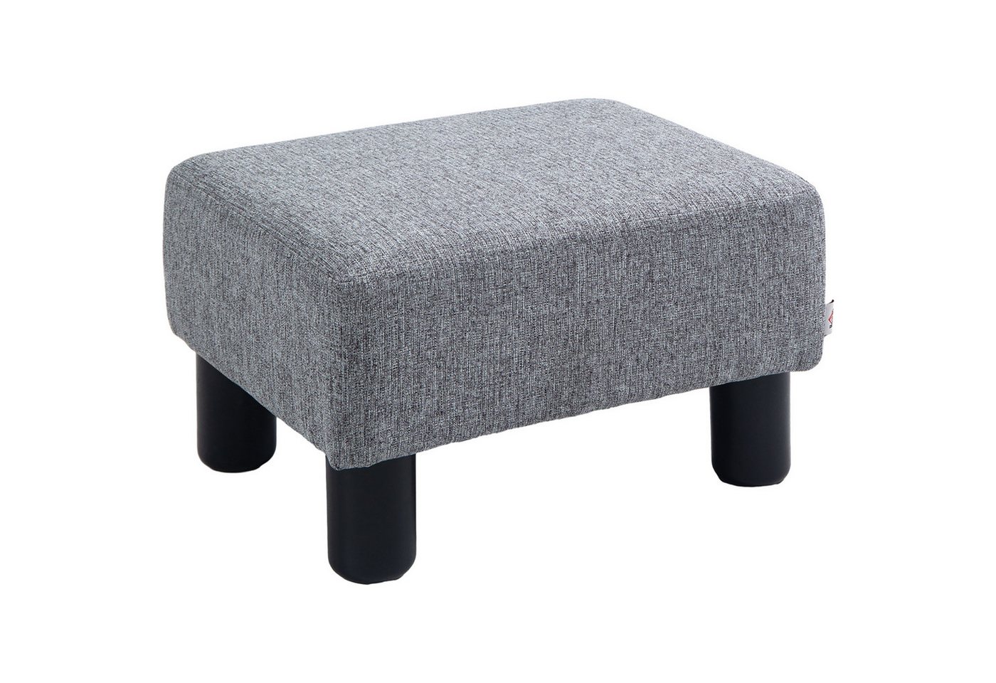 HOMCOM Fußhocker Sitzhocker Hocker mit Leinenoptik Moderner für Schlafzimmer (Moderner Polsterhocker, 1 St., Ottomane für Schlafzimmer, Wohnzimmer), 40 x 30 x 2 – Bild 2 von 5