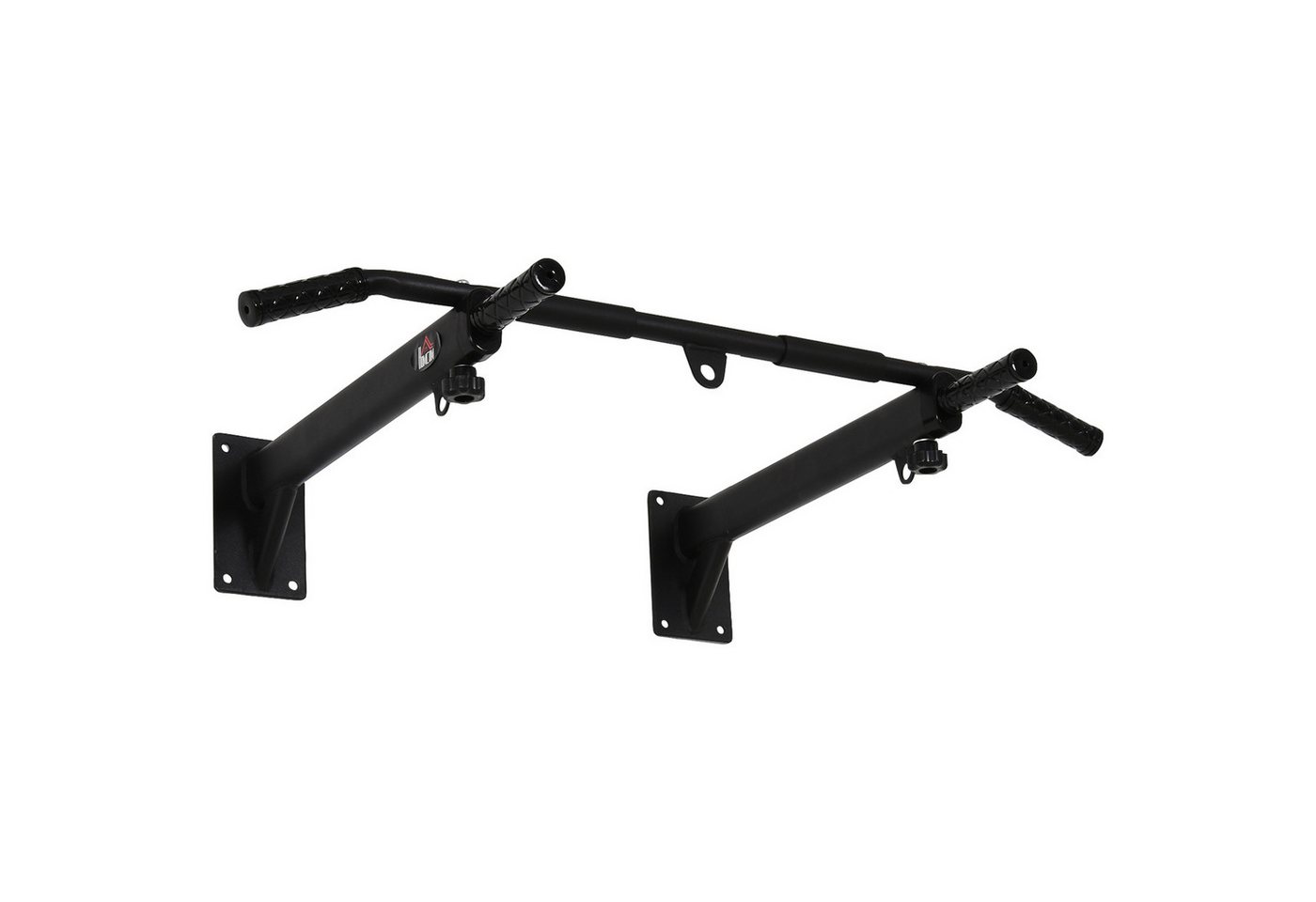 HOMCOM Klimmzugstange Klimmzugstange Pull Up Bar mit rutschfest Griffe, Stahl Schwarz (Reckstange mit Ösen für Boxsack, 1-tlg., Stahl, Schwarz), 93,5 x 65 x 17  – Bild 2 von 5