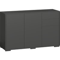 HOMCOM Kommode Sideboard mit 2 Schublade, 3 Türen, verstellbare Ablagen, Aufbewahrungsschrank Schubladenschrank für Schlafzimmer, Wohnzimmer 117 x 36 x 74 cm Sc