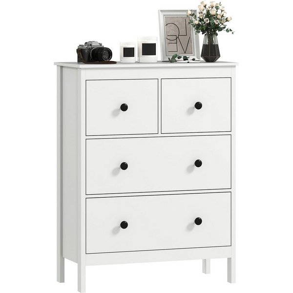 HOMCOM Kommode Sideboard mit 4 Schubladen Moderner Aufbewahrungsschrank (Schubladenschrank, 1 St., Sideboard), für Wohnzimmer Schlafzimmer Flur 74 x 35 x 97 cm 