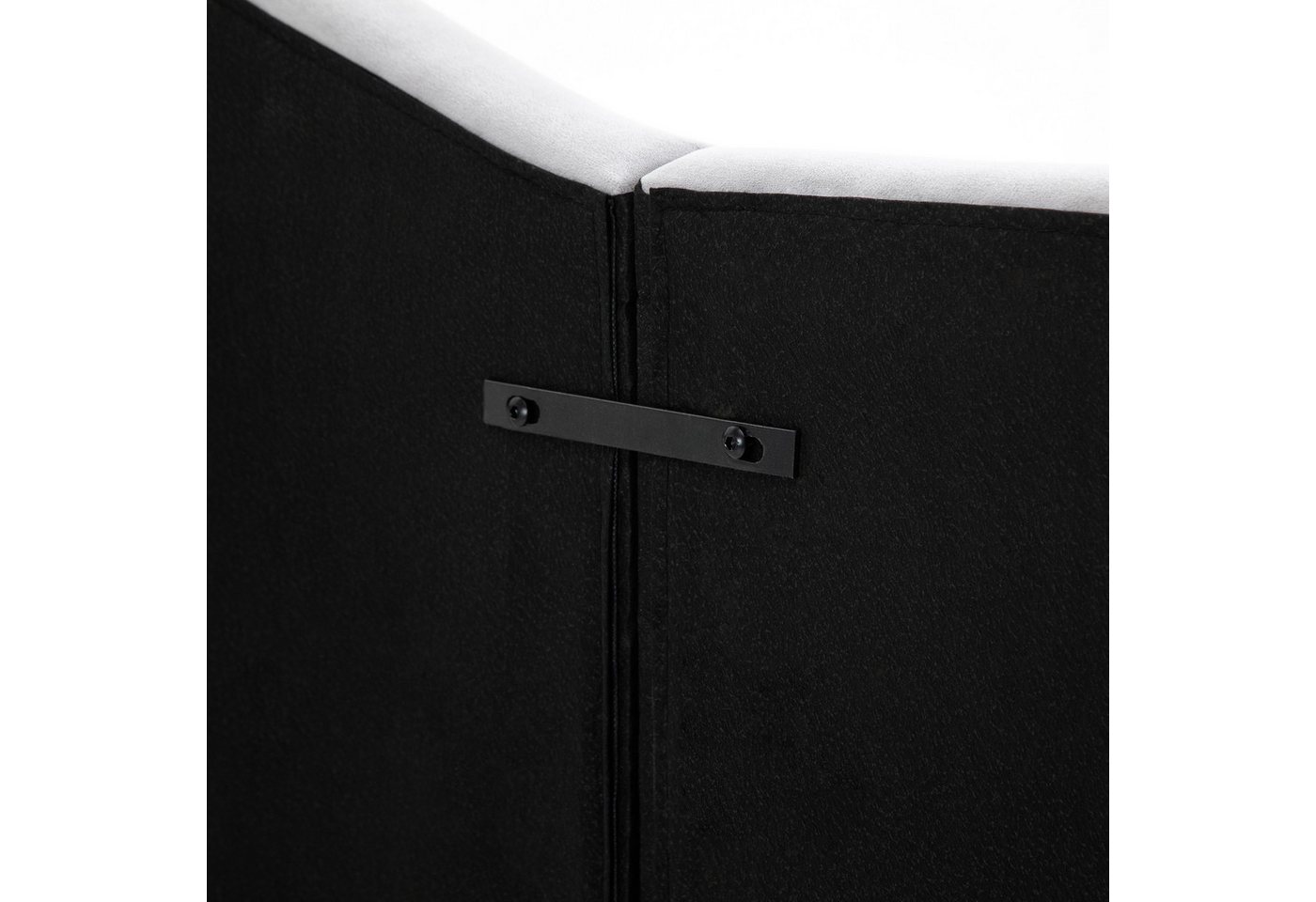 HOMCOM Kopfteil Polsterkopfteil in grau, (Bettkopfteil, 1 St., Bett Kopf Rückenlehne), Samt Stoff 185 x 8 x 134 cm – Bild 5 von 5