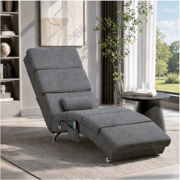 HOMCOM Massagesessel Relaxsessel TV Sessel mit Liegefunktion Massage Wärmefunktion (Relaxsessel, 1-St., Elektrisch Fernsehsessel), TV Sessel mit Lendenkissen Se