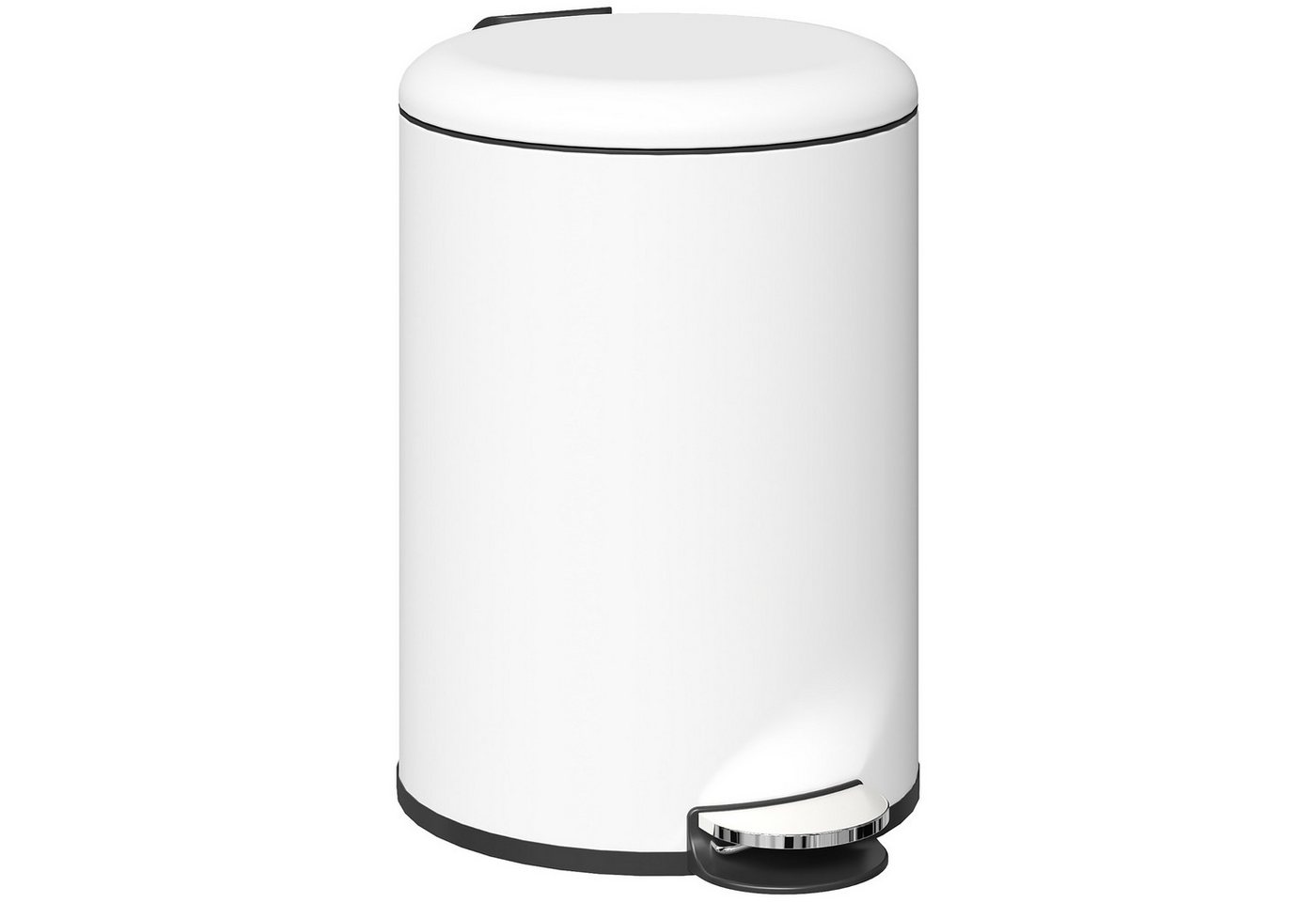 HOMCOM Mülleimer Treteimer Abfalleimer mit Inneneimer und Soft-Close-Funktion, für Wohnzimmer, Büro, Cremeweiß, 36 x 30 x 44,5 cm – Bild 2 von 5