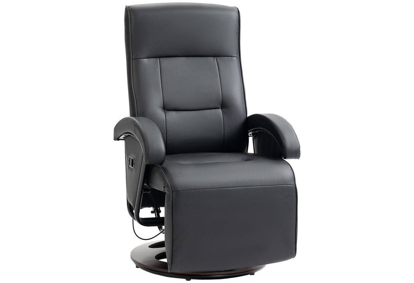 HOMCOM Relaxsessel Fernsehsessel Ruhesessel mit Liegefunktion, drehbar, Fußablage (Liegesessel, 1-St., TV-Sessel), für Wohnzimmer, Schlafzimmer, 86 x 66 x 107 c – Bild 2 von 5