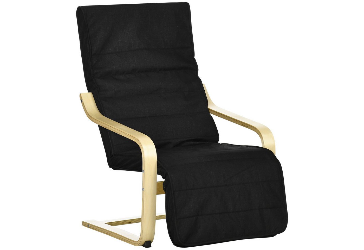 HOMCOM Relaxsessel Polstersessel mit Leinenoptik Sessel (Set, 1-St., Lesesessel), 5-fach verstellbare Fußstütze, abnehmbare Bezüge – Bild 2 von 5