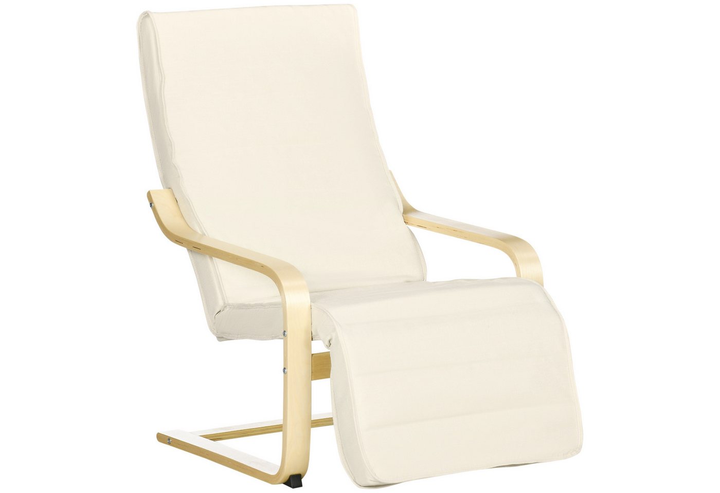 HOMCOM Relaxsessel Polstersessel mit Leinenoptik Sessel (Set, 1-St., Lesesessel), 5-fach verstellbare Fußstütze, abnehmbare Bezüge – Bild 2 von 5