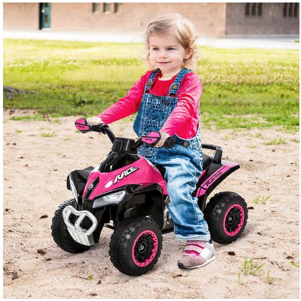 HOMCOM Rutscher Kinder Rutschauto Tretauto, (Rutschen Kinderauto, 1-tlg., Kinderfahrzeug), Rosa 67,5 x 38 x 44 cm