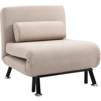 HOMCOM Schlafsessel (Breite 75 cm, Beige)