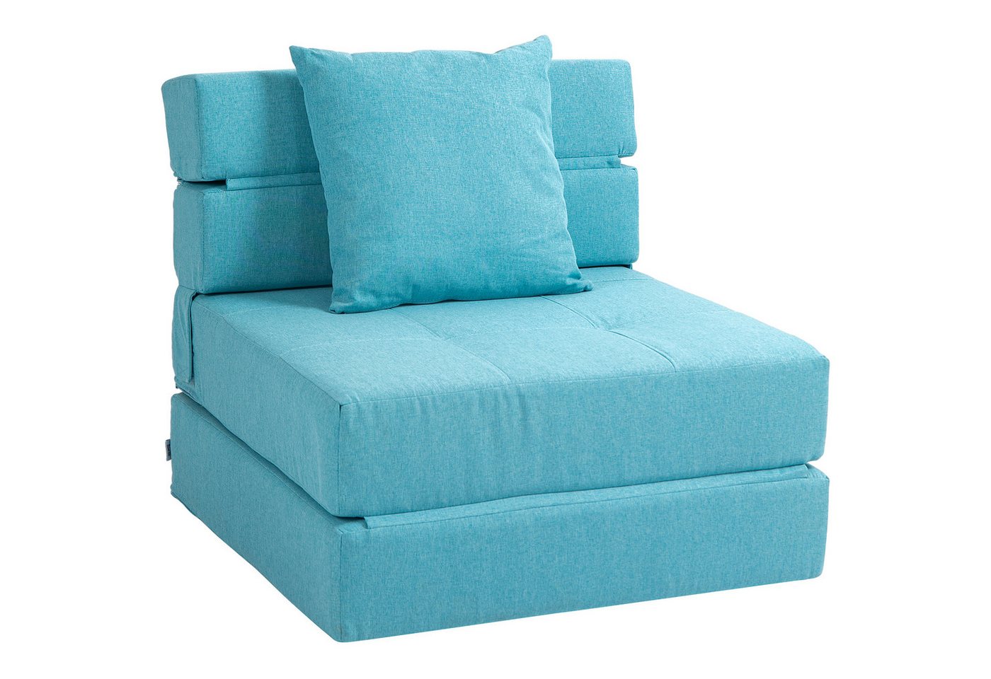 HOMCOM Schlafsofa 2-in-1 Klappsessel mit Bettfunktion, Relaxsessel mit Kissen, Schlafsessel klappbar 1 Teile, für Wohnzimmer, Schlafzimmer, bis 120 kg Belastbar – Bild 2 von 5