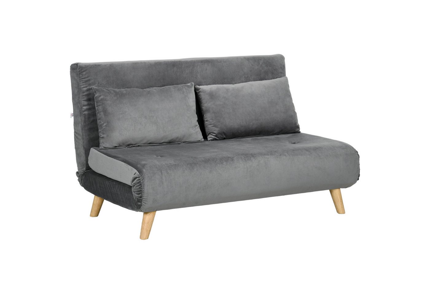HOMCOM Schlafsofa Schlafsessel klappbar mit Bettfunktion, Gästebett in samtoptik, Klappbarer Relaxsessel in Samtoptik 1 Teile, bis 250 kg belastbar, für Wohnzim – Bild 2 von 5