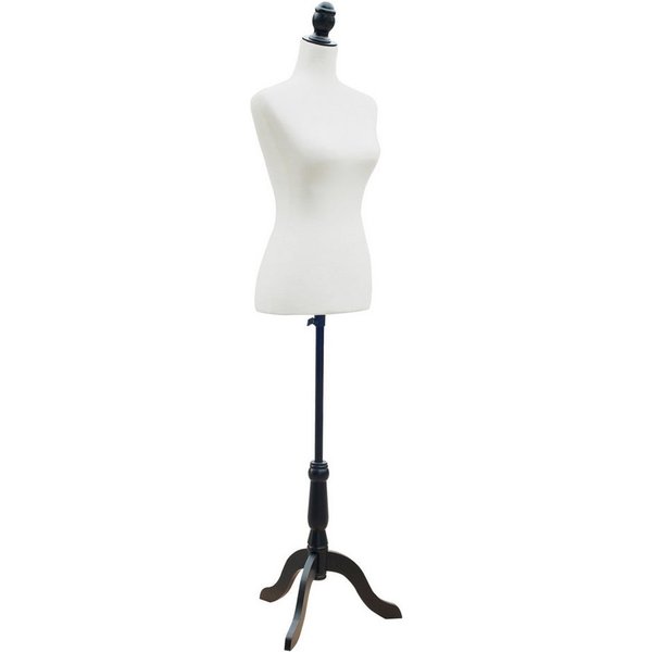 HOMCOM Schneiderpuppe Kleiderpuppe, Schaufensterpuppe, Schaumstoff, Holz, Metall, Weiß