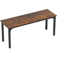 HOMCOM Schreibtisch Computertisch Bürotisch mit Industrie-Design, Stahlgestell für Arbeitszimmer Schlafzimmer Home Office, 100 x 54 x 75 cm Rustikal Braun Aosom