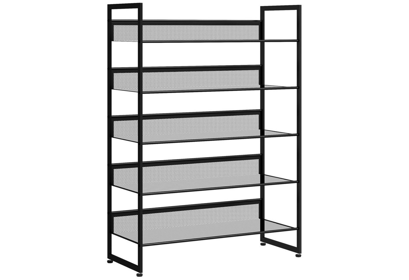 HOMCOM Schuhregal Schuhablage, Schuhständer für 15 Paar Schuhe, platzsparend, Flur, Schuh-Organizer 1-tlg., für Eingang, Schlafzimmer, Stahl, 72 x 30 x 102 cm,  – Bild 2 von 5