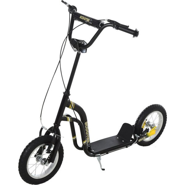 HOMCOM Scooter Kinderroller Tretroller mit verstellbarem Lenker, großen Rädern, 0 km/h, (Kinderscooter, 1 tlg., Tretroller), 120L x 58B x 85-95H cm