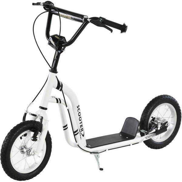 HOMCOM Scooter Kinderroller Tretroller mit verstellbarem Lenker, großen Rädern, 0 km/h, (Kinderscooter, 1 tlg., Tretroller), 120L x 58B x 85-95H cm