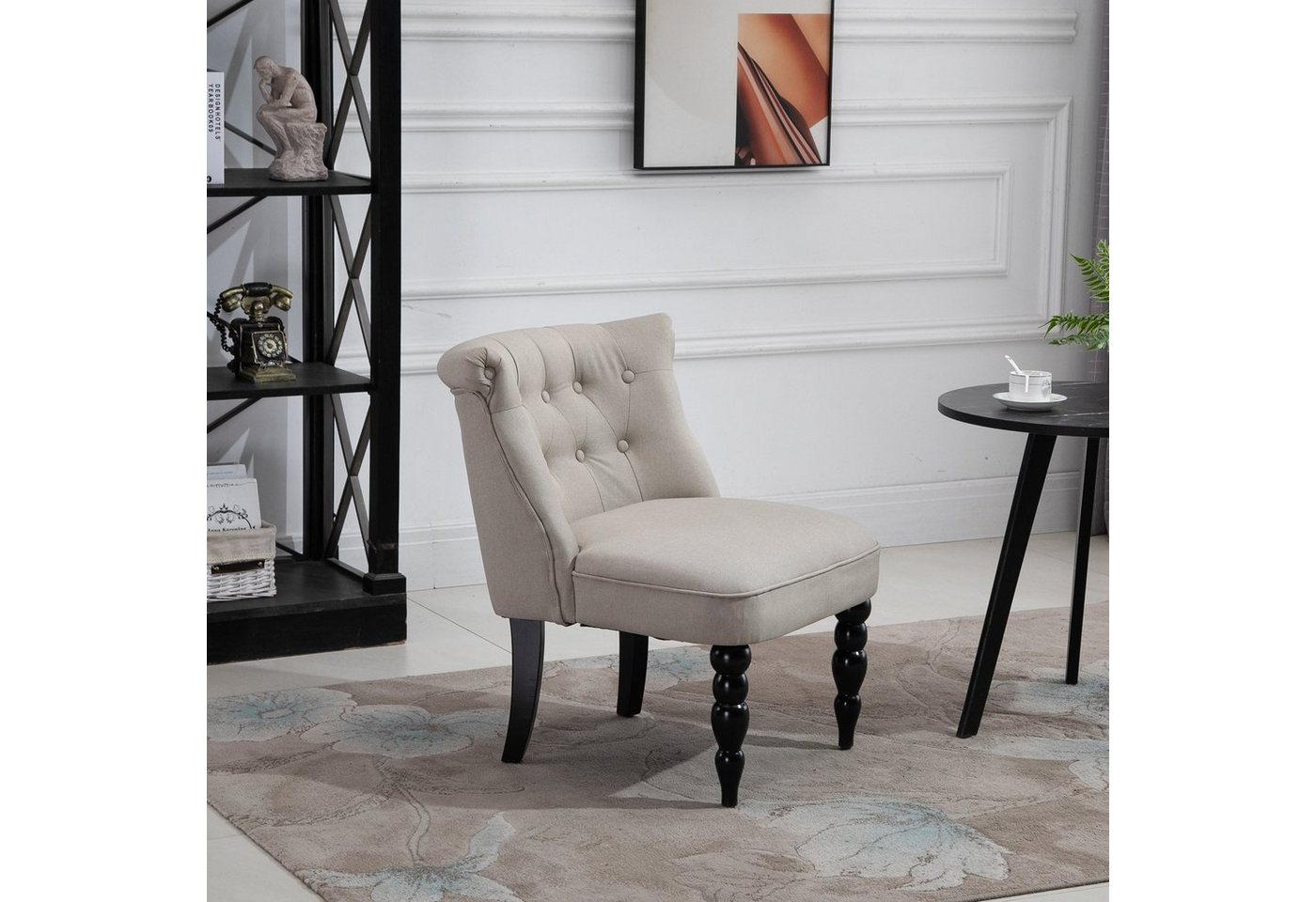 HOMCOM Sessel Polstersessel mit Knopfdesign – Bild 4 von 5
