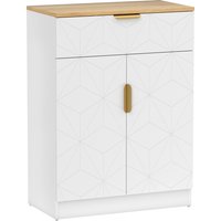 HOMCOM Sideboard, Beistellschrank mit Schublade und verstellbarem Regal Moderner Aufbewahrungsschrank für Wohnzimmer, Küche, Esszimmer, Flur, Weiß Aosom
