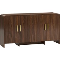 HOMCOM Sideboard Wohnzimmer, Aufbewahrungsmöbel mit 4 Soft-Close-Türen, 4 Fächern und abgerundeten Kanten, TV-Möbel für Fernseher bis 183 cm, für Küche und Schl