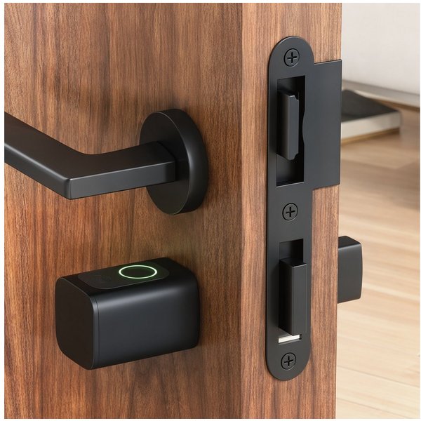 HOMCOM Smart-Home-Vorhängeschloss Elektronisches Türschloss Fingerabdruck Code APP RFID-Karte Schlüssel, Sicherheitsklasse nicht anwendbar, (Smart Lock, 1-tlg.,
