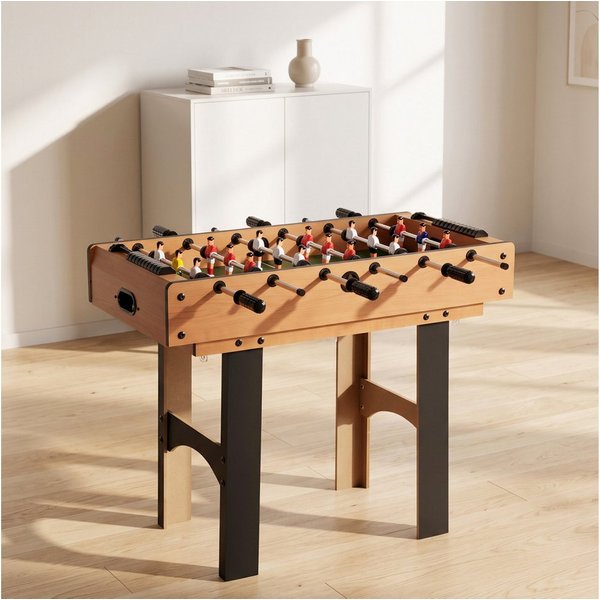 HOMCOM Spieltisch 4-in-1 Multispieltisch Multigame Multifunktionsspieltisch aus MDF, (Multifunktionstisch, 1-tlg), mit Tischfußball Tischhockey Tischtennis Bill