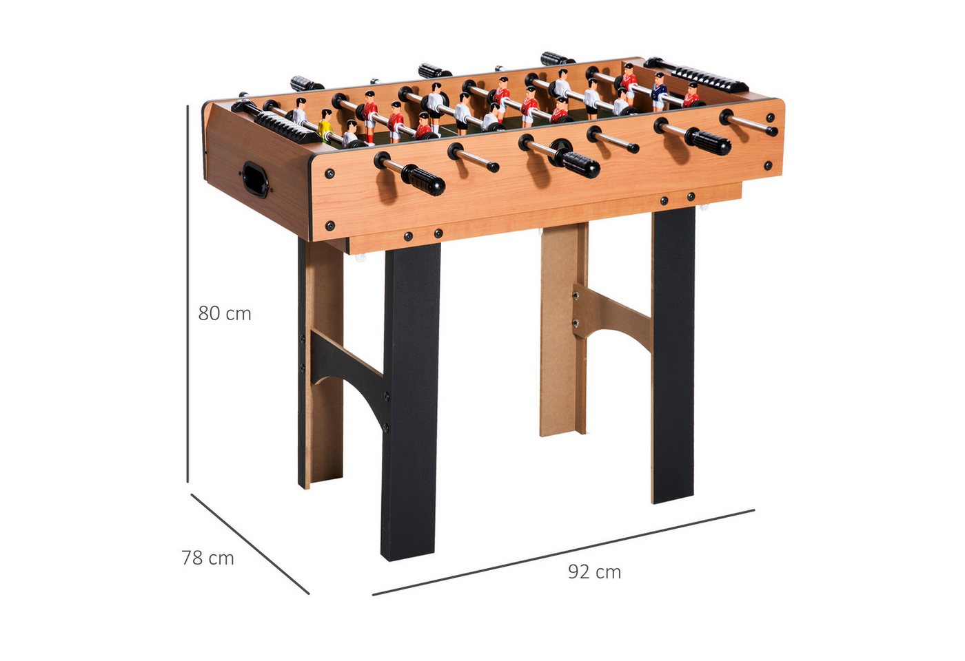 HOMCOM Spieltisch 4-in-1 Multispieltisch Multigame Multifunktionsspieltisch aus MDF, (Multifunktionstisch, 1-tlg), mit Tischfußball Tischhockey Tischtennis Bill – Bild 3 von 5