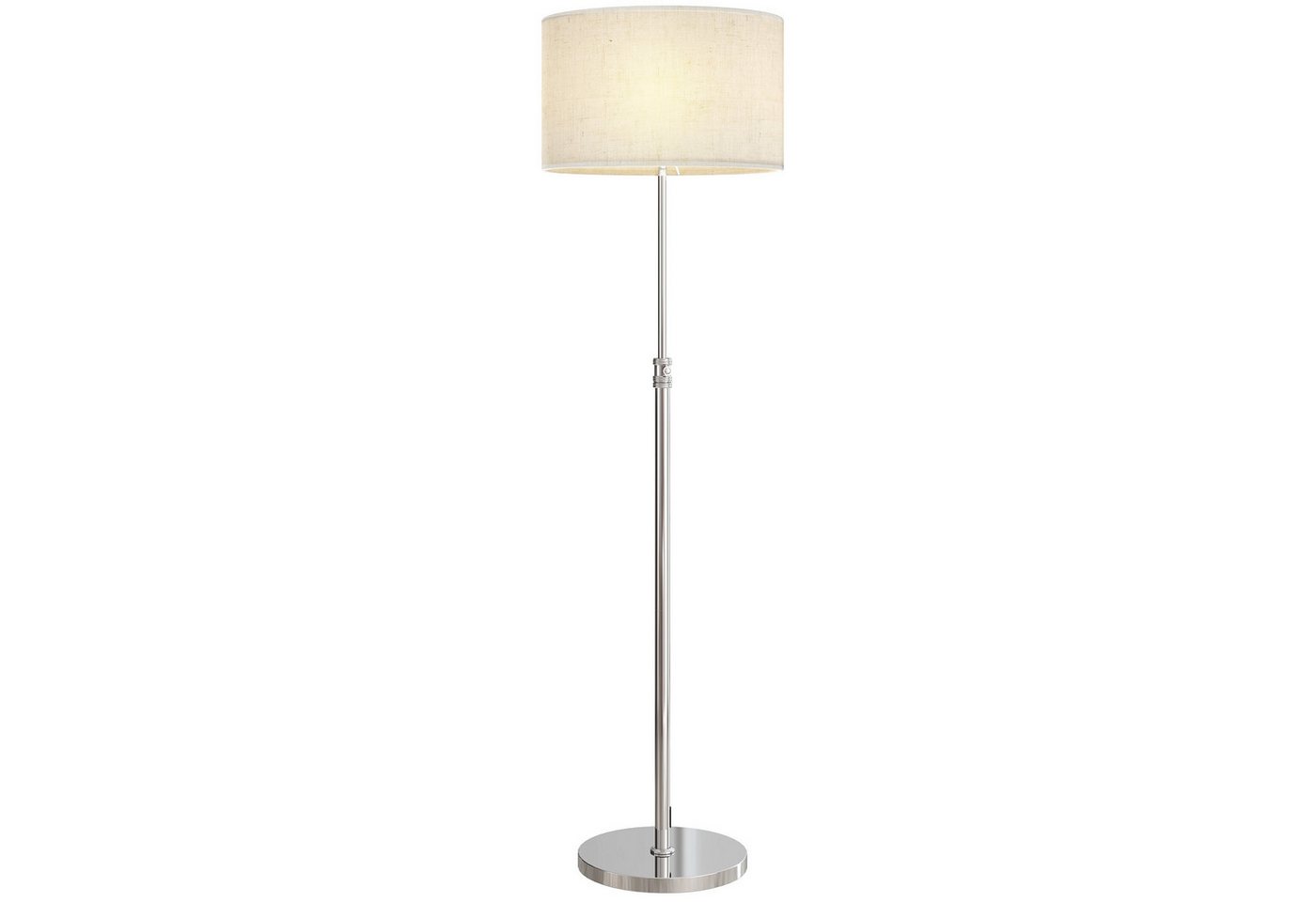 HOMCOM Stehlampe Leinenschirm, Timer, Fernbedienung, Dimmfunktion, LED wechselbar, Neutralweiß, für Wohnzimmer Schlafzimmer, Beige – Bild 2 von 5