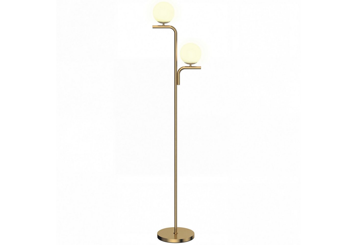 HOMCOM Stehlampe mit 3 Farbtemperaturen, Dimmfunktion, Farbwechsel, Ein-,Ausschalter, LED wechselbar, warmweiß, kaltweiß, neutralweiß, 3 Farbtemperaturen, Fußsc – Bild 2 von 5